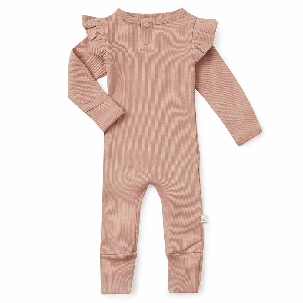 Snuggle Hunny rose organic growsuit - size 2 image 0