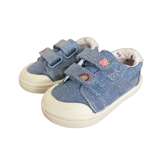 Next blue denim trainers - size EU 20/UK 4 (0-12 months) image 0