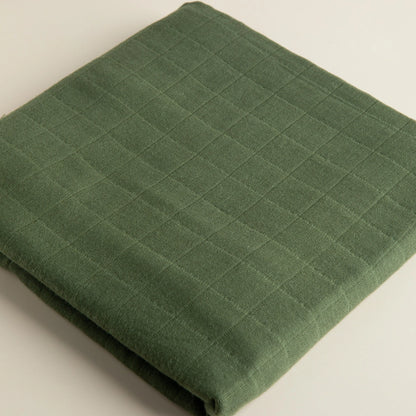 Snug as a Bub & Co olive muslin baby swaddle image 0