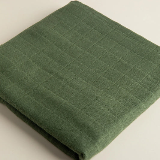 Snug as a Bub & Co olive muslin baby swaddle image 0