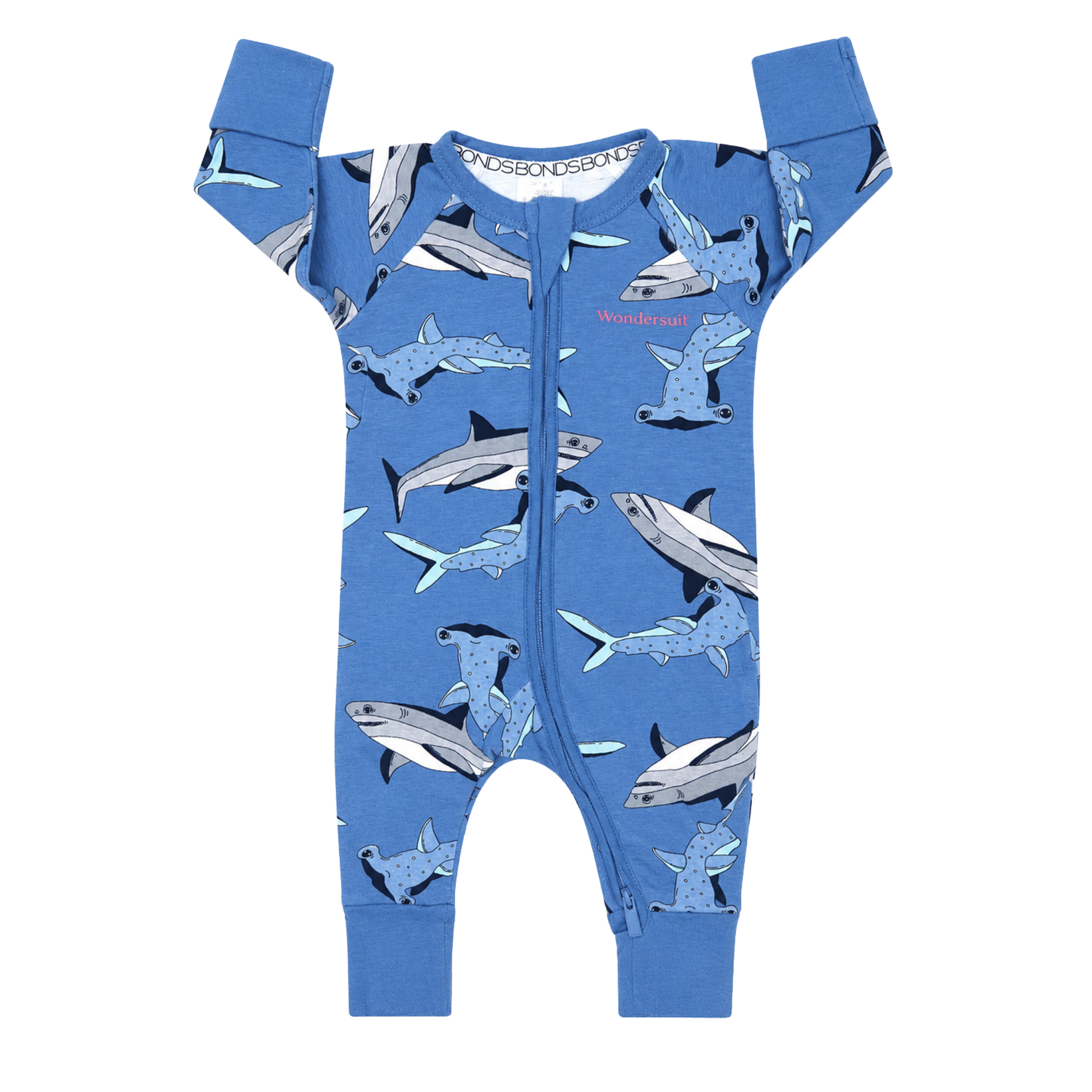 Bonds wondersuit in shark print - size 0000 image 0