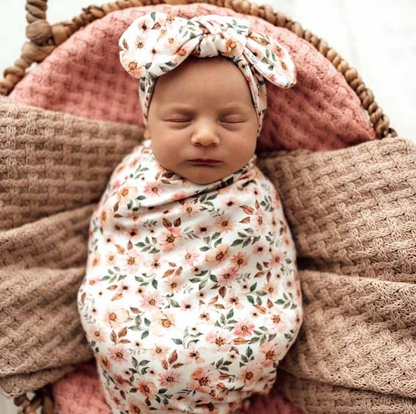 Snuggle Hunny spring floral snuggle swaddle (missing top knot) image 1