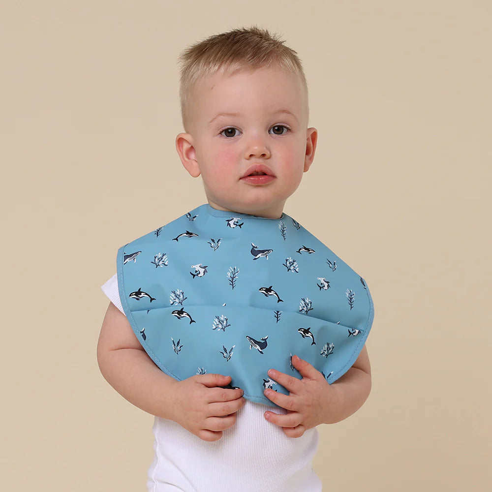 Snuggle Hunny blue ocean snuggle bib image 3