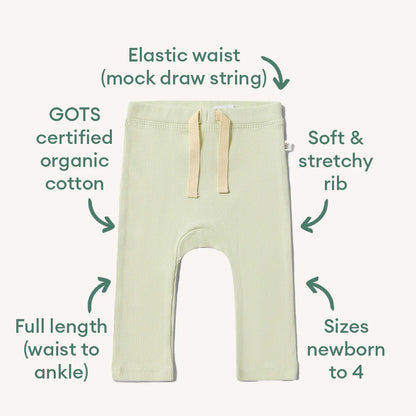 Snuggle Hunny honeydew organic pants - size 000 image 1