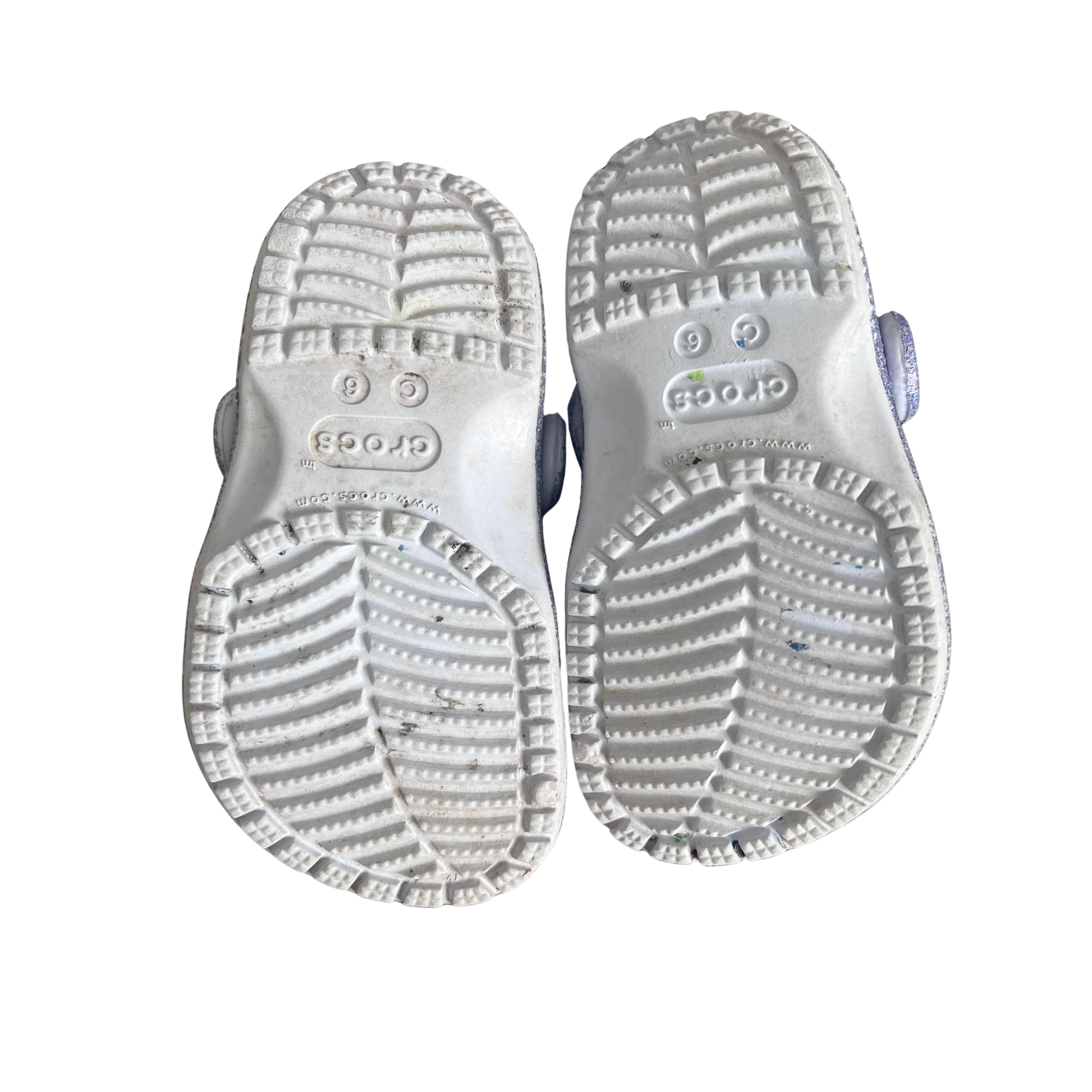 Crocs toddler classic clogs in purple glitter - size C6 (EU 22-23 ~ 13.2cm) image 4
