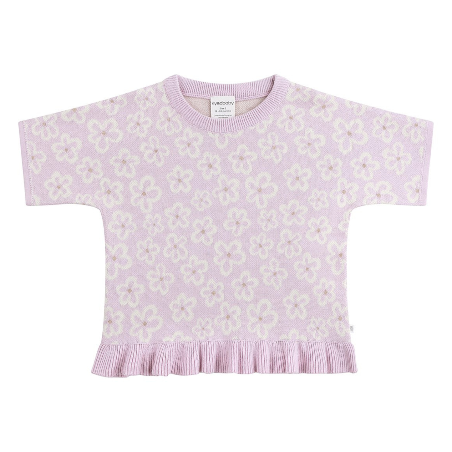 Kynd Baby frangipani knit frill set - size 00 image 1