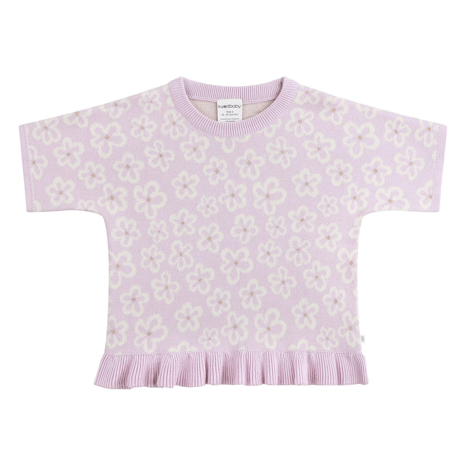 Kynd Baby frangipani knit frill set - size 00 image 1