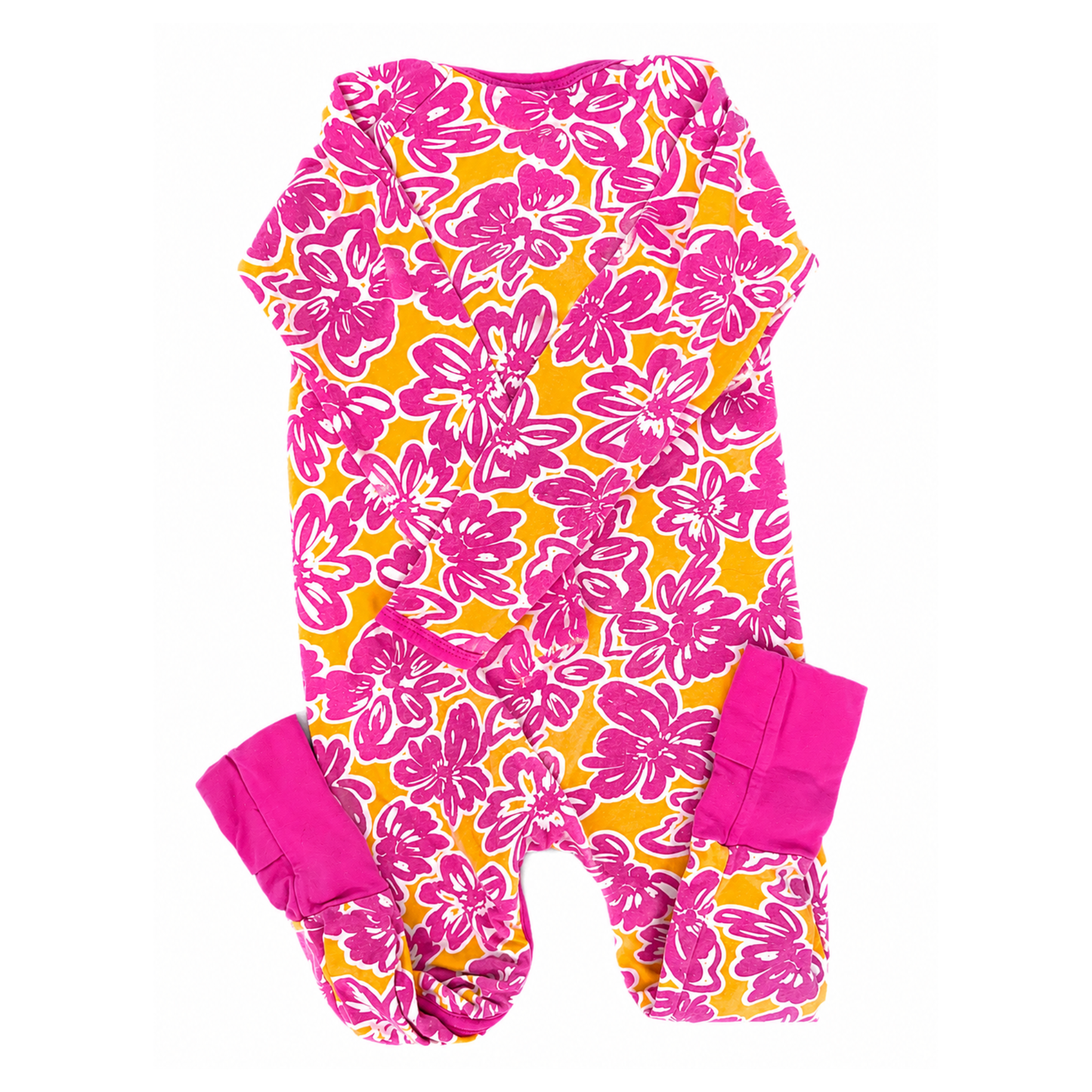 Bonds zip wondersuit in pink flower print - size 3 image 1