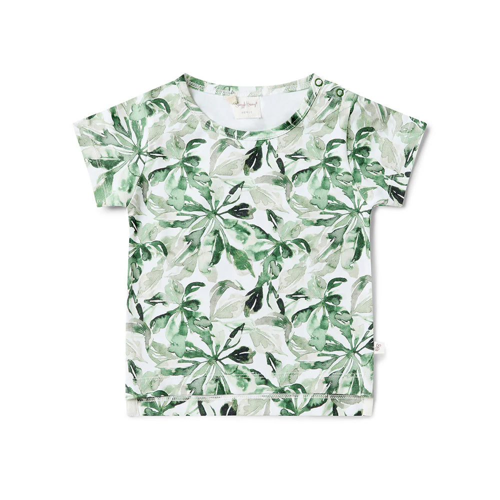 Snuggle Hunny evergreen organic t-shirt  - size 3 image 0