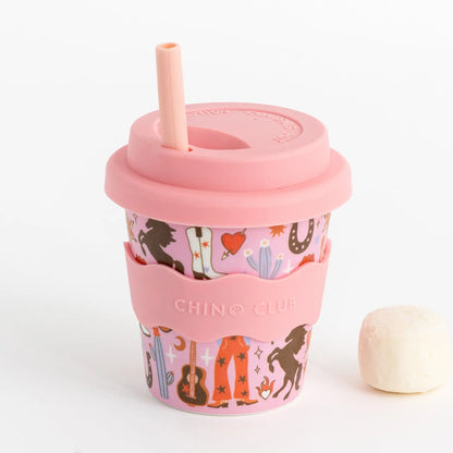 Chino Club - Cowgirl Babychino Cup 4oz + straw image 0