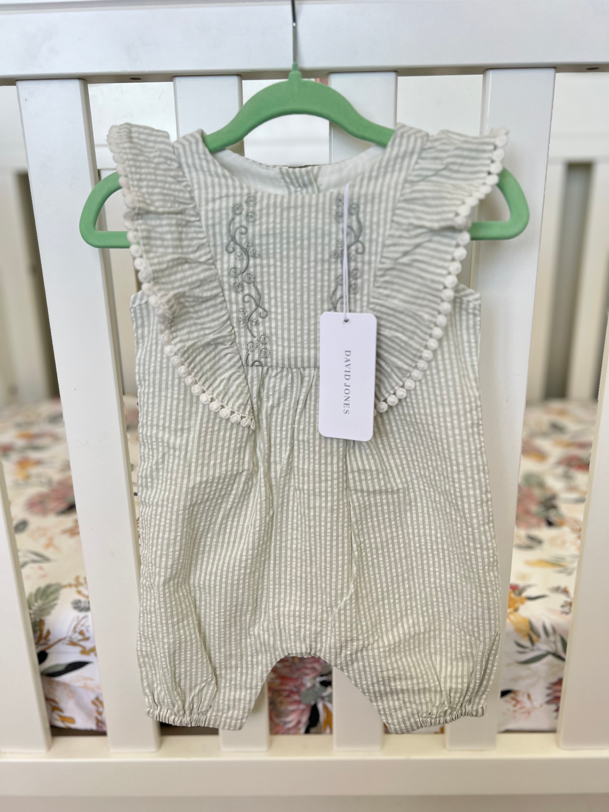 David Jones mishca stripe romper - size 000 *Brand New* image 1