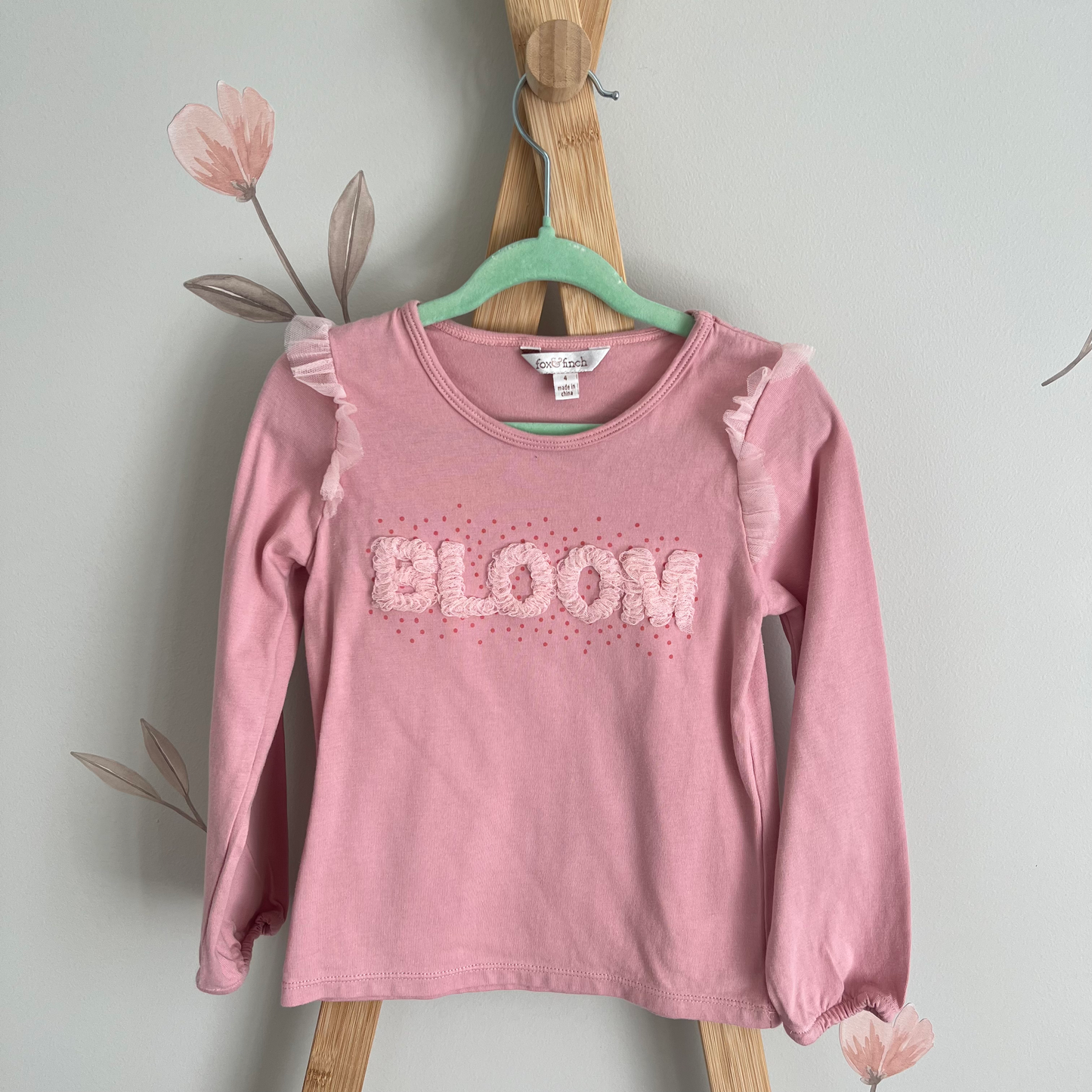 Fox and Finch bloom long sleeve tee - size 4 image 0