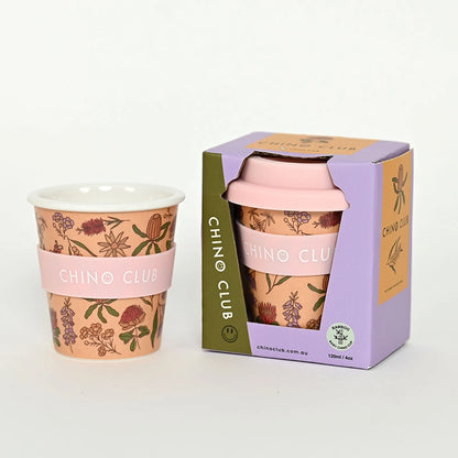 Chino Club - Australian Wildflowers Babychino Cup 4oz + straw image 1