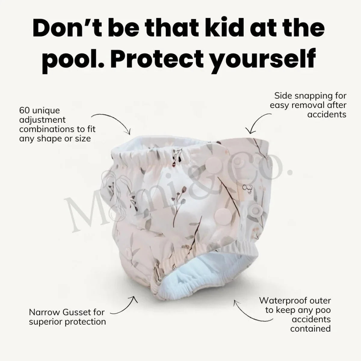 Mimi & Co Lemon Swim Nappy - one size (5-18kg)