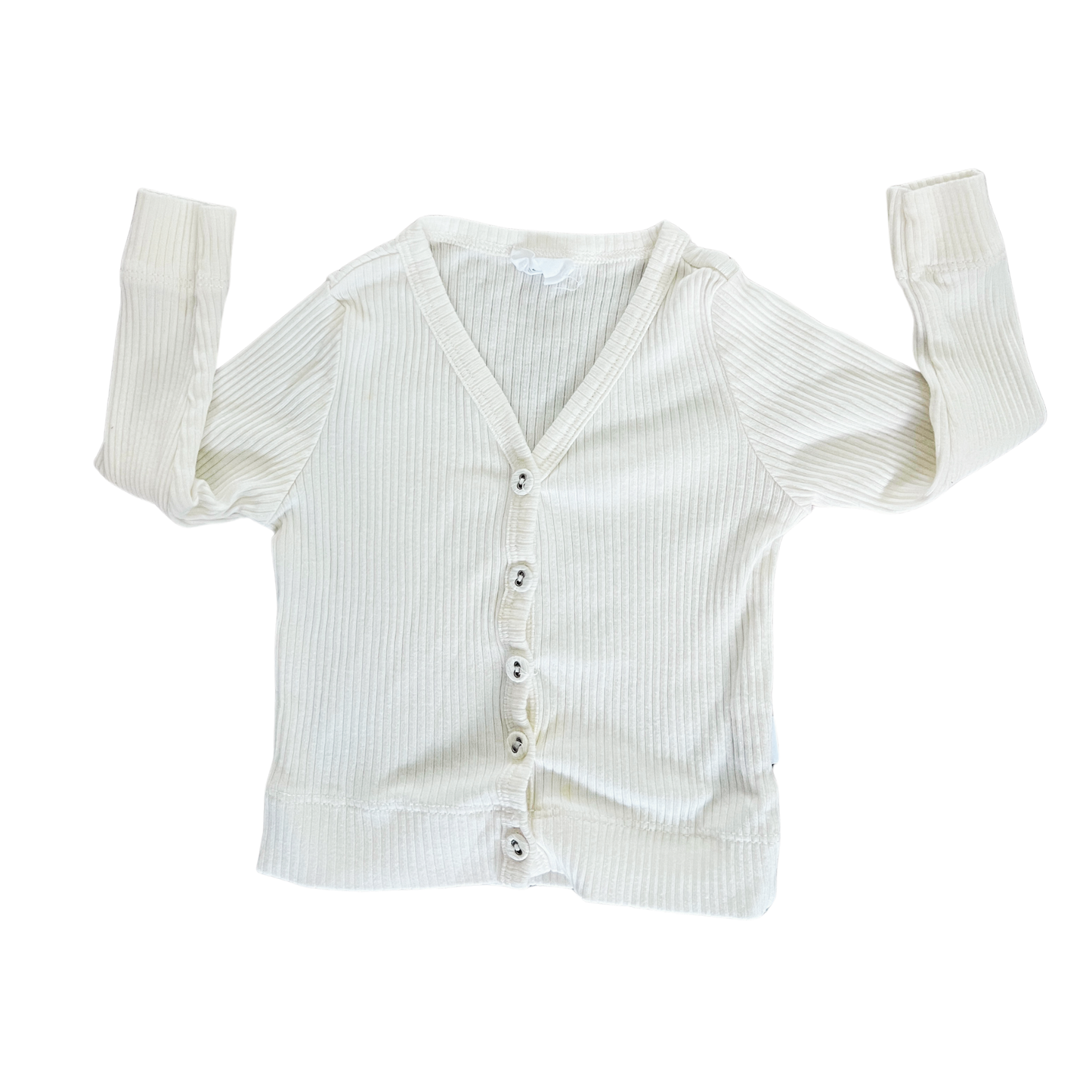 Jamie Kay Rib modal cardigan in milk - size 00