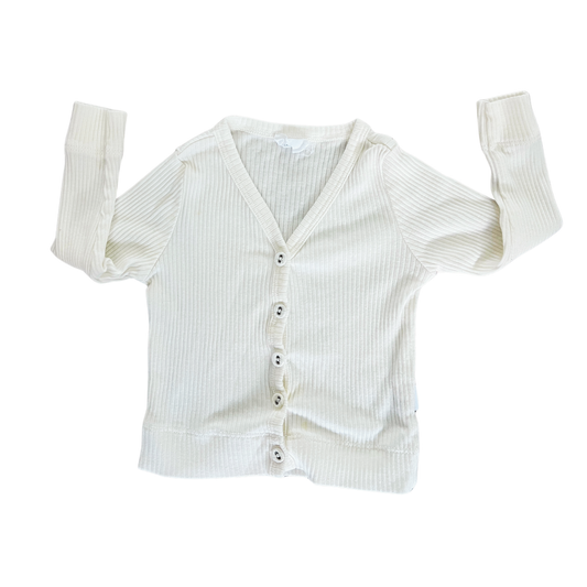 Jamie Kay Rib modal cardigan in milk - size 00