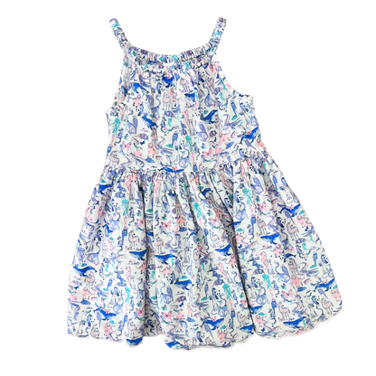 NEXT Pastel animal print dress - size 3-4 years