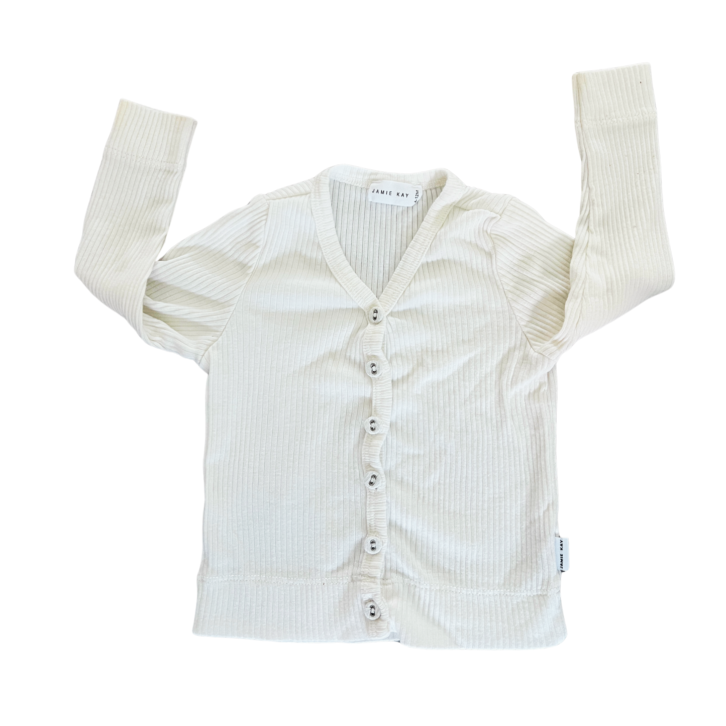 Jamie Kay Rib modal cardigan in milk - size 0