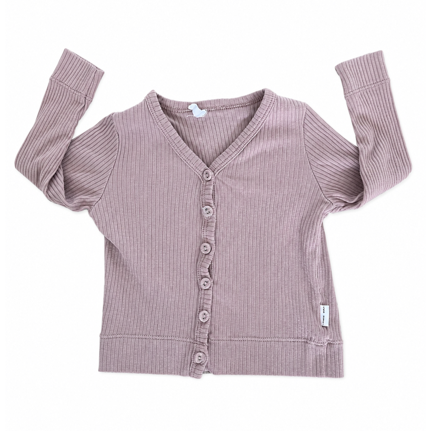 Jamie Kay Rib modal cardigan in dusty rose - size 0