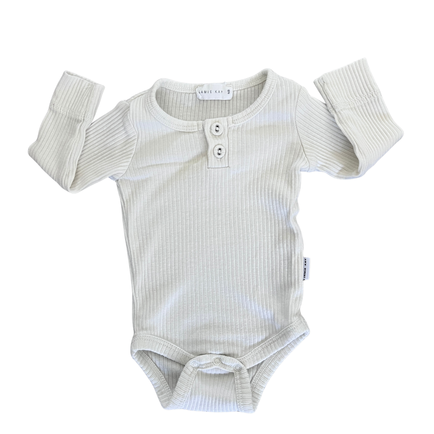 Jamie Kay Long sleeve modal bodysuit in milk - size 0000